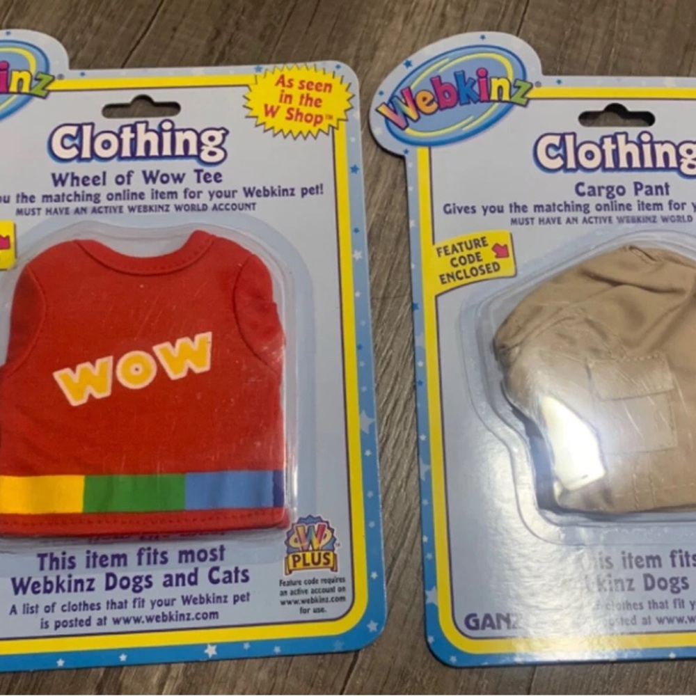 Webkinz WOW Tee - Red cargo pants wrbkinz toy